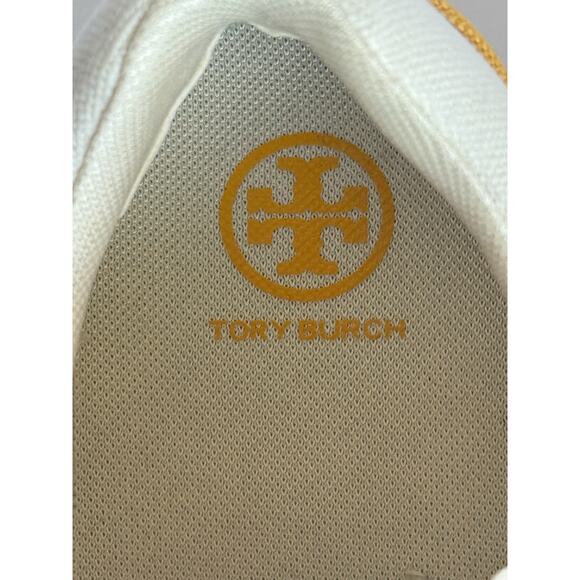 TORY BURCH Classic‎ Court Canvas Sneaker Ivory Canvas/Curry Yellow Size 9M EUC - Picture 10 of 15